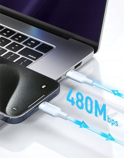 Vention Плетен USB 2.0 Кабел USB-C Мъжки - USB-C 60W Захранване (PD) Черен 1м TRDBF