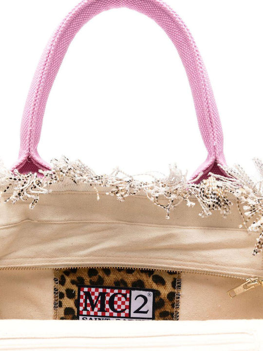 MC2 Vanity Beach Bag Made of Brown Canvas