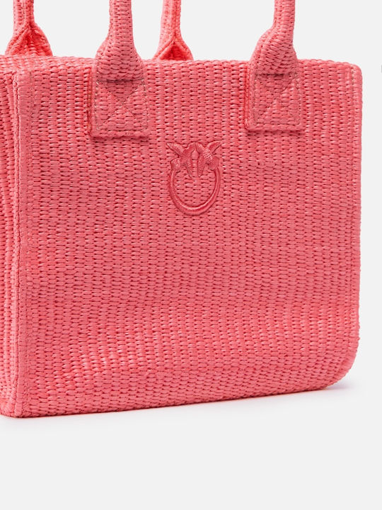 Pinko Fabric Beach Bag Pink
