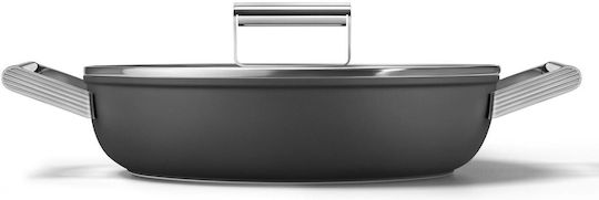 Smeg 50's Style Saute Pan from Aluminum with Lid with Ceramic Interior Coating 28cm