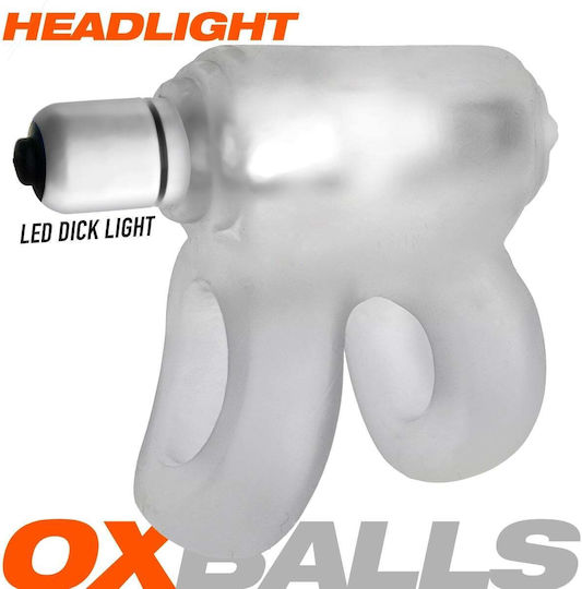 Oxballs Headlight Led Glow Silicone Shaft Holster Clear Ice