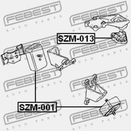 Μαξιλάρι Πίσω Κινητήρα Suzuki Jimny Sn413 1998-2018 11710-81a01