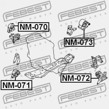 Vordere Motorhalterung Nissan Primera P12e 2002.01-2007.05 El 11270-8h310