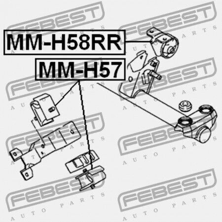 Vordere Motorhalterung Mitsubishi Pajero Mini H53 58a 1998.08 Jpn Mr150341