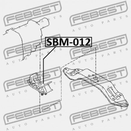 Subaru Impreza Xv G33 2011-2016 Πίσω Μαξιλάρι Κινητήρα 41022-fj000
