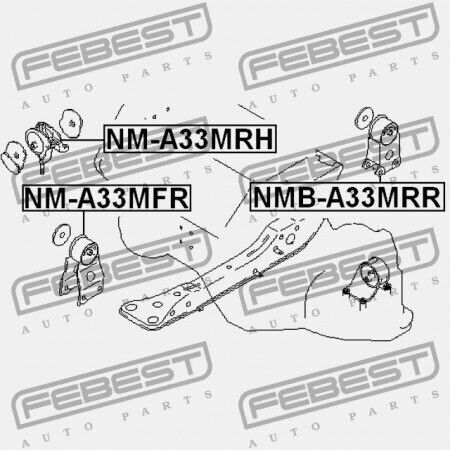 Nissan Maxima Ca33 2000.01-2006.01 Febest Motorhalterung