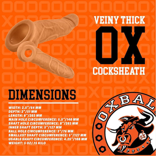 Oxballs Coach Cocksheath Skinz Peachy