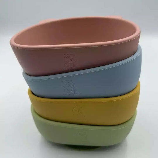Pandaboo Children's Food Bowl Made of Blue Silicone