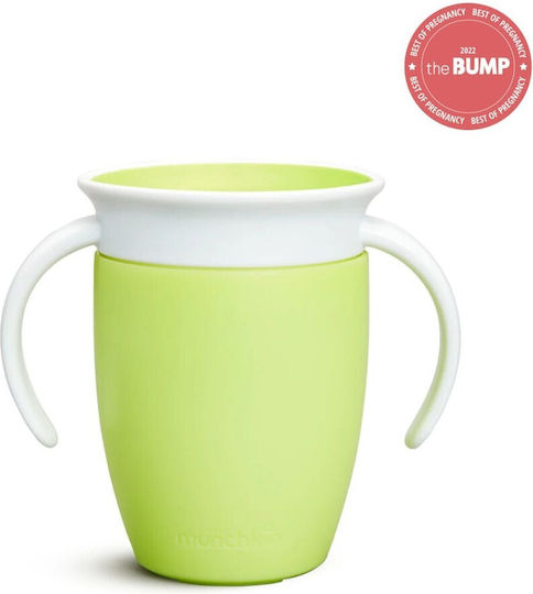 Munchkin Παιδικό Ποτηράκι Miracle 360° Trainer Cup από Πλαστικό Πράσινο 207ml για 6m+