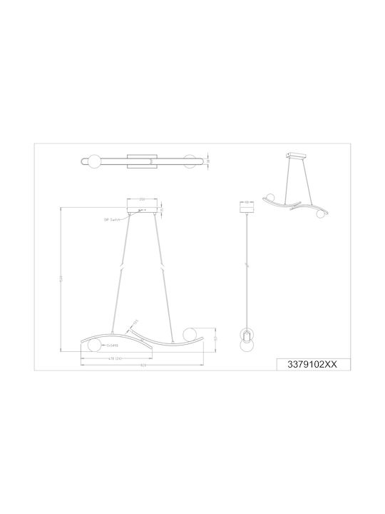 Trio Lighting Napoli Lumini Suspendate Alb LED