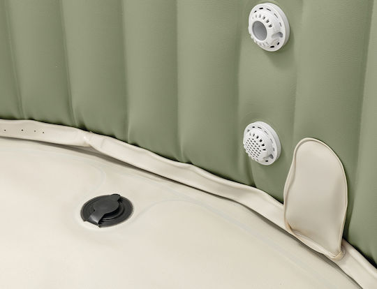 Intex Скръгъл Басейн PVC 795л Надуваем с Хидромасаж 196x71см Olive Green