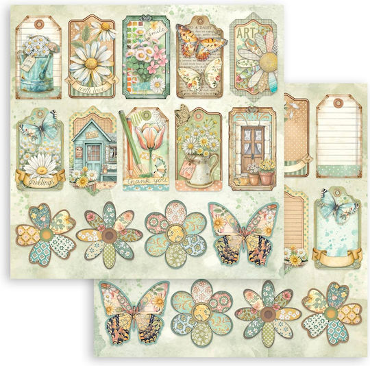Χαρτιά Scrapbooking 10τεμ 30.5×30.5cm Stamperia Daisy Art