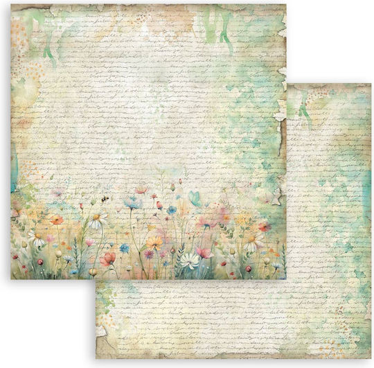 Χαρτιά Scrapbooking 10τεμ 20.3×20.3cm Stamperia Daisy Art Backgrounds