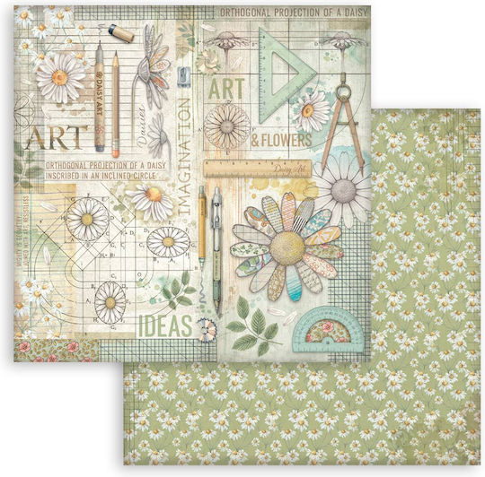 Χαρτιά Scrapbooking 10τεμ 30.5×30.5cm Stamperia Daisy Art