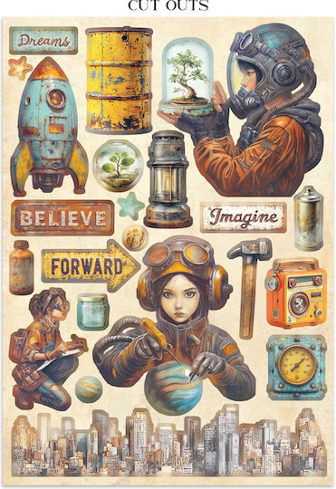 Junk Journal Stickers Cut-outs Backgrounds A New Beginning
