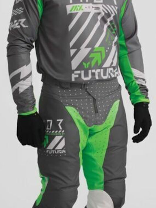 Thor Jersey Futura Racewear Launchmode Gray Charcoal Gray Polyester