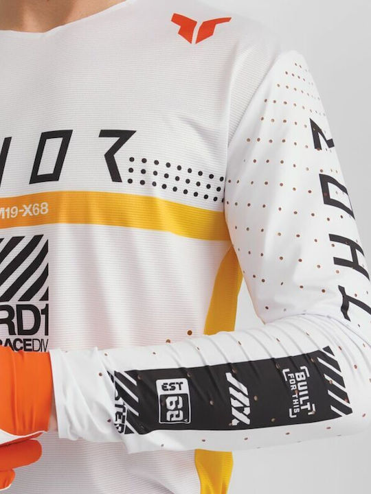 Thor Synth Racewear Sportmode Men's Motocross Long-Sleeved Jersey White Color