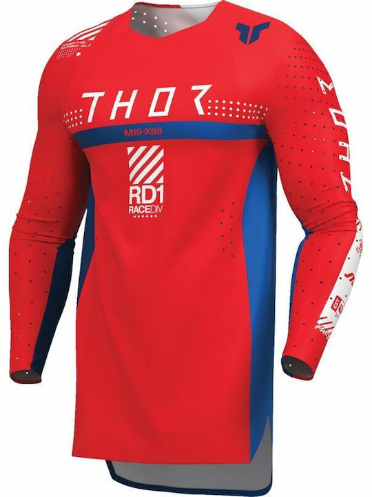 Thor Synth Racewear Sportmode Men's Motocross Long-Sleeved Jersey Red Color
