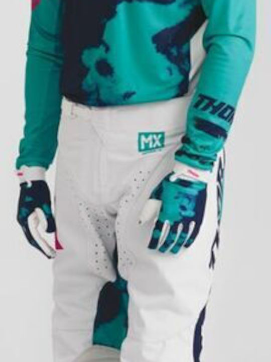 Thor Bleach Racewear Launchmode Men's Motocross Long-Sleeved Jersey Blue Color