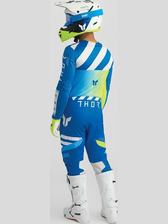 Thor Synth Racewear Sportmode Ανδρική Μπλούζα Motocross Μακρυμάνικη Μπλε Χρώμα