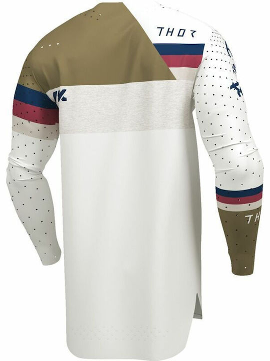 Thor Sportmode Men's Motocross Long-Sleeved Jersey White Color