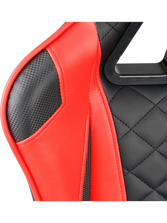 Gembird GC-03-BR Καρέκλα Gaming Δερματίνης με Ρυθμιζόμενα Μπράτσα Black / Red