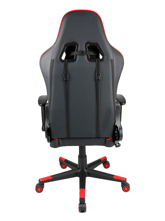 Gembird GC-03-BR Καρέκλα Gaming Δερματίνης με Ρυθμιζόμενα Μπράτσα Black / Red