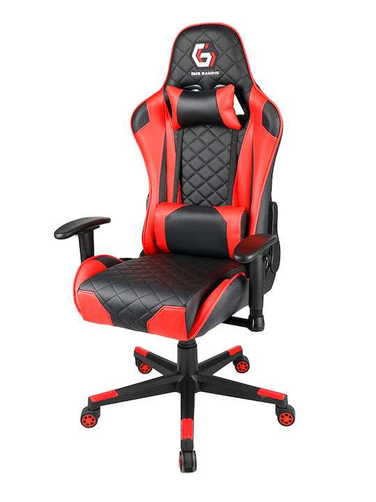 Gembird GC-03-BR Καρέκλα Gaming Δερματίνης με Ρυθμιζόμενα Μπράτσα Black / Red