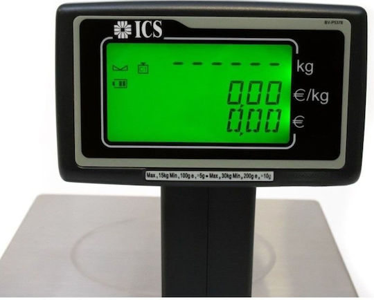 ICS G 325 Ηλεκτρονική Ζυγαριά Λιανικής με Ικανότητα Ζύγισης 30kg και Ακρίβεια 10gr