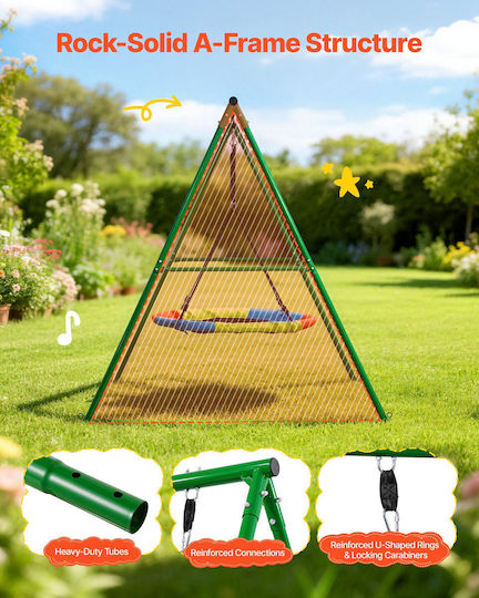 Vevor Hanging Metal Swing Green