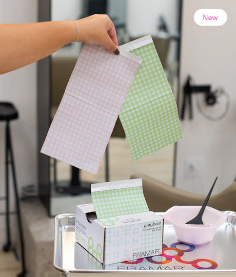 Αλουμινοχαρτο Φυλλα 5x11 Gingham Switch Pink Green Framar 500τεμ 13090