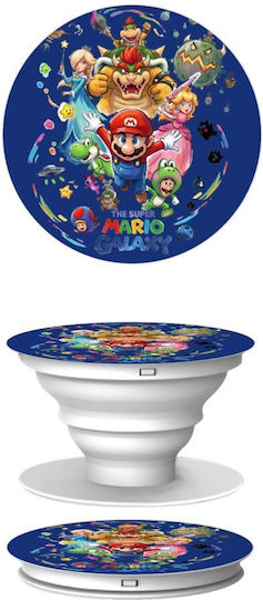 Mario Galaxy Phone Holders Stand Λευκό Βάση Στήριξης Κινητού Στο Χέρι