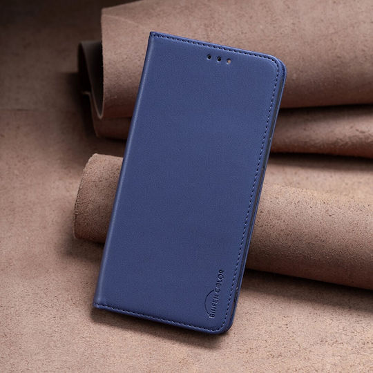 Калъф Xiaomi Poco M8 5g Redmi Note 15 5g Redmi Note 15 4g Binfen Цвят Bf18 Flip Портфейл Изкуствена Кожа Pu Tpu Син Wallet Стойка