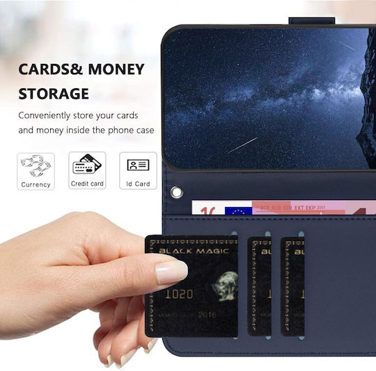 Handyhülle Nothing Phone 3a Lite 5g Oem Flip Brieftasche Synthetisches Leder Pu Tpu Blau Stand