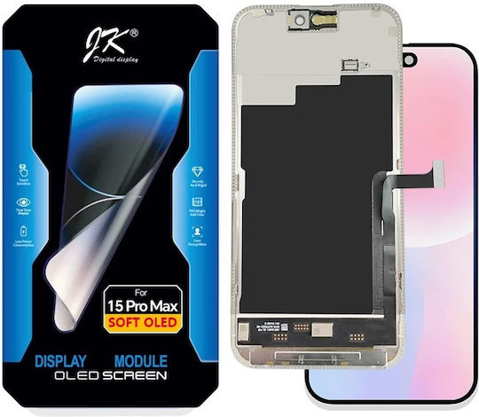JK Paper OLED Ersatzbildschirm mit Touch-Mechanismus für iPhone 15 Pro Max Schwarz