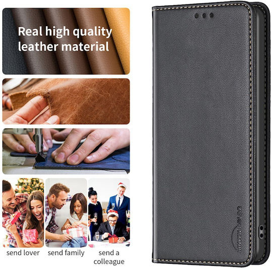 Xiaomi Poco M8 Pro 5g Redmi Note 15 Pro+ 5g Binfen Case Color Bf18 Flip Wallet Synthetic Leather Pu Tpu Black Wallet Stand