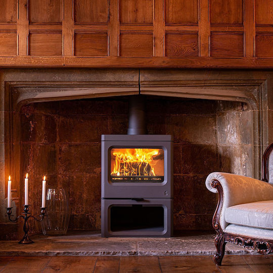 Charnwood Skye 7 Μεταλλική Ξυλόσομπα 7.3kW Almond