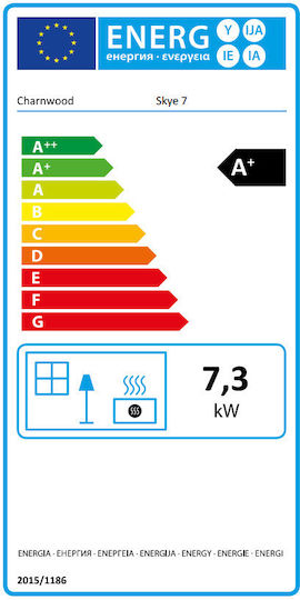 Charnwood Skye 7 Μεταλλική Ξυλόσομπα 7.3kW Almond