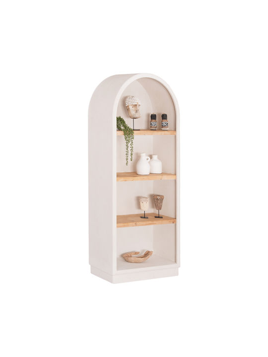 Bibliotecă Santorini Off-white-natural 80x38x188cm