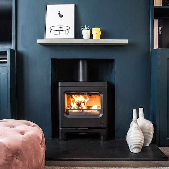 Charnwood Skye 5 Метална Дървена Печка 5kW Черна