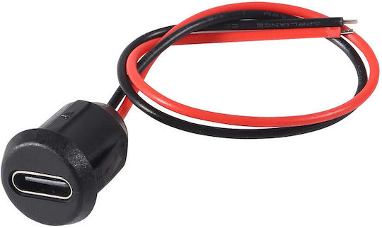 Фийша Захранване Usb Type-c Женски Конектор 5v 3a Кабел Оголени Краища 03546-21