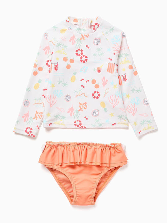 Zippy Kids Swimwear Set Ecru Orange