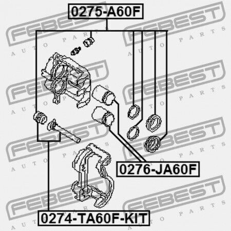 Front Brake Caliper Piston for Nissan Armada Ta60 2003.08 Us 41121-7s000