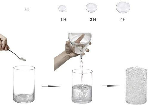 Set 10,000 Hydrogel Beads Water-expandable Biodegradable 11 Mm Diameter Transparent