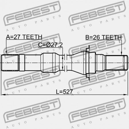 Rechter Getriebewelle Chevrolet Epica 2004-2010 Eu 96639091