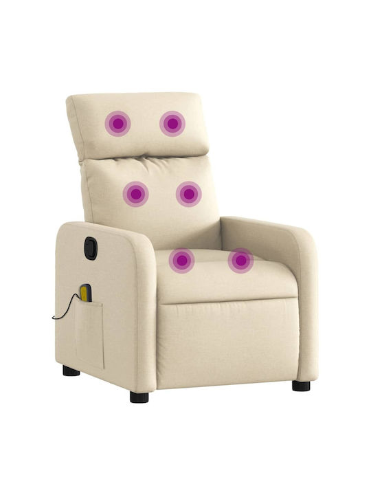 Πολυθρόνα Relax Massage με Υποπόδιο Μπεζ 66x89.5x95.5cm