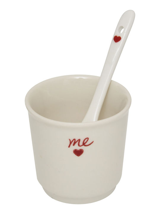 Φλυτζάνια Espresso 100ml + Κουτάλια Σετ 2τμχ S-d Valentine 212103