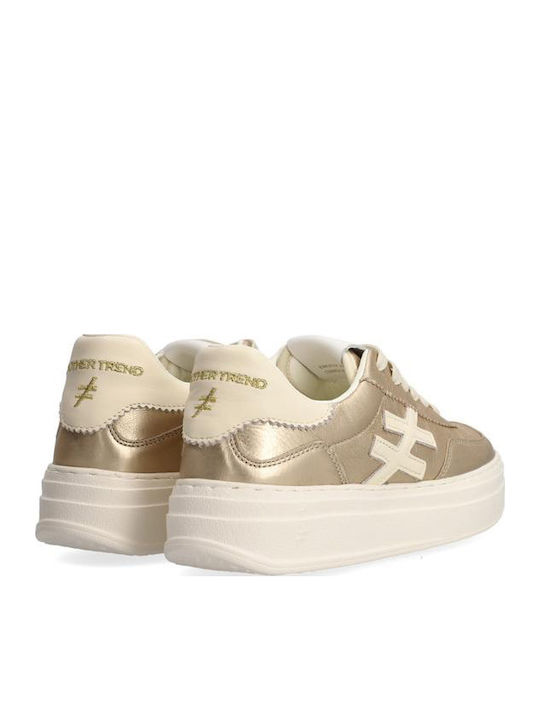 Damentaschen Flatforms Sneakers Gold