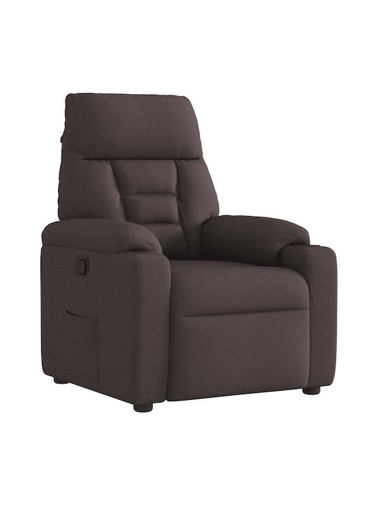 Liegesessel Dunkelbrauner Stoff 4015547