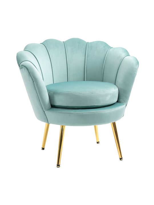 Vintage Catifelat Albastru deschis 76x67x74cm